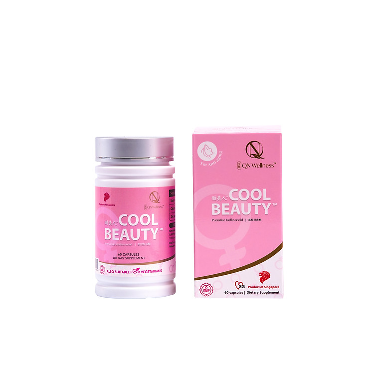 Viên Uống Bổ Sung Cho Nữ Giới Cool Beauty QN Wellness Chiết Xuất Cây Dong Riềng, Giúp Làn Da Khỏe Mạnh, Hỗ Trợ Giấc Ngủ Ngon, Duy Trì Sức Khỏe Xương Khớp, Cải Thiện Trao Đổi Chất - Hộp 60 Viên