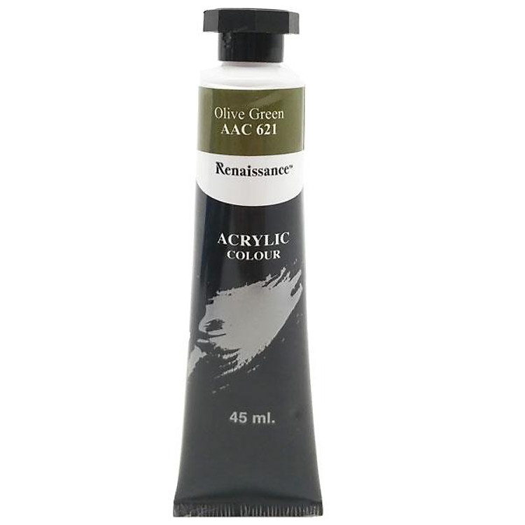 Tuýp Màu Acrylic 45 ml – Renaissance #621 – Olive Green