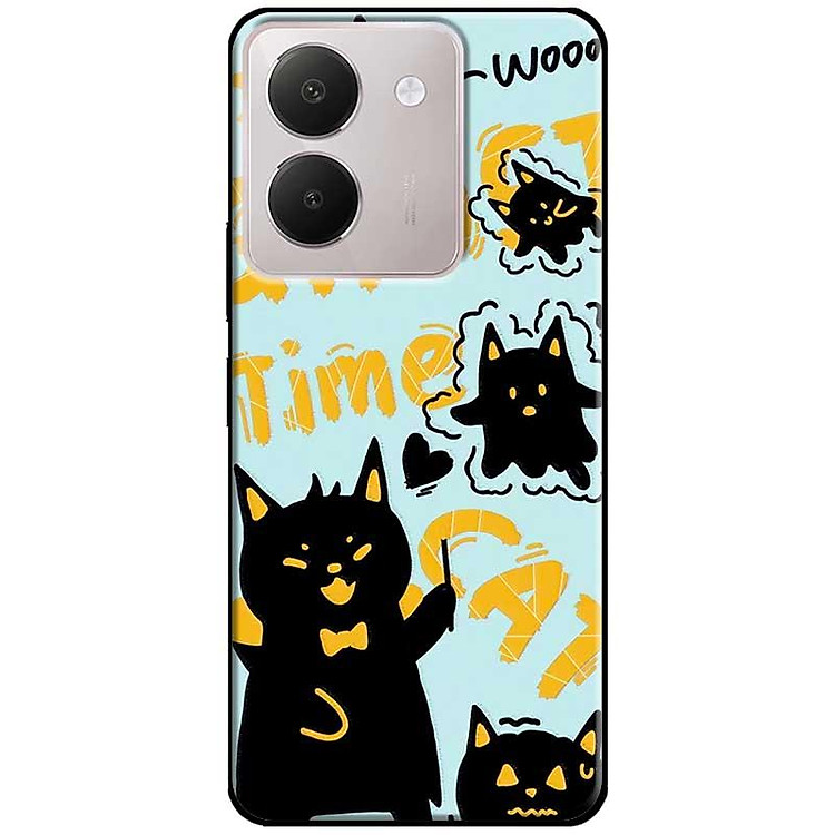Ốp lưng cho Vivo Y03 - Y03T - Y18 - Y18S - Y18T - Y27 5G - Y28 4G - Y36 - Mèo Mun GHOST - Hàng Chính Hãng