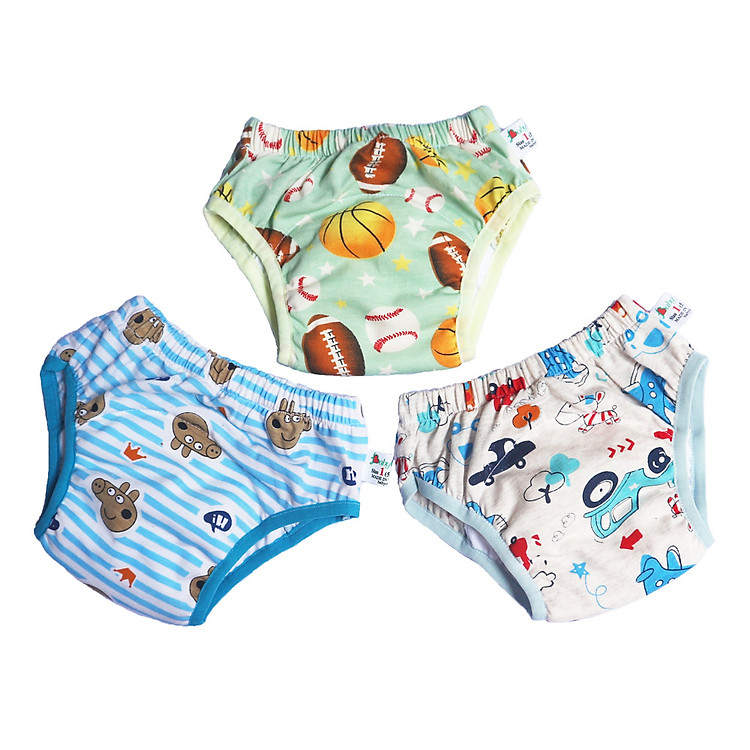 Combo 3 Quần bỏ bỉm Cotton BabyCute size 1, 2, 3 - Giao mẫu ngẫu nhiên