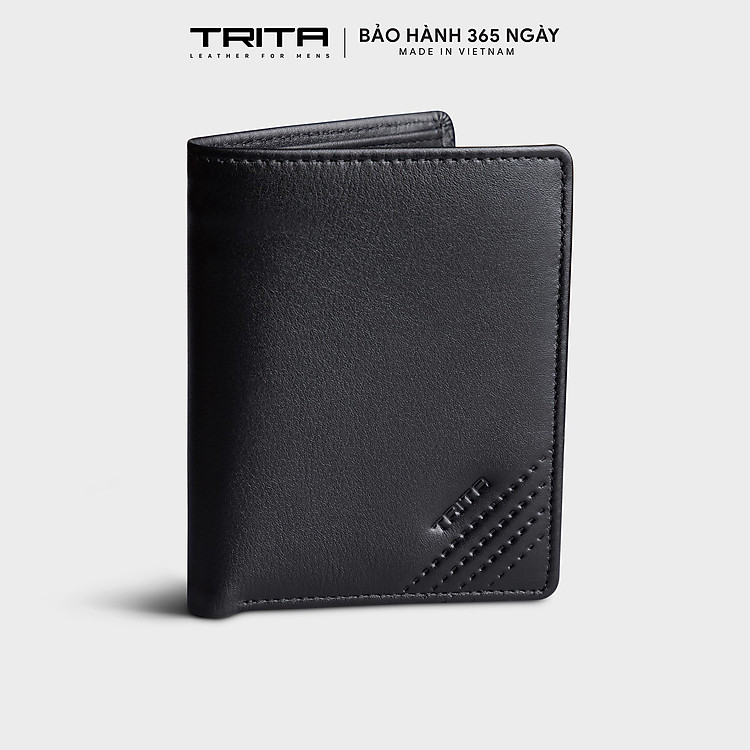 Ví nam da bò Trita ( Thời trang nam dáng đứng - Ví da RVN20 )