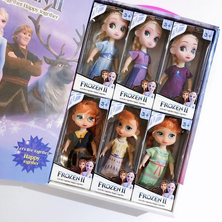 Set 6 Mô Hình Búp Bê Công Chúa Elsa Và Anna Trong Phim Hoạt Hình Frozen