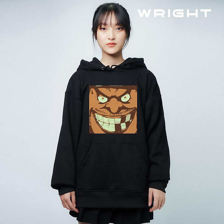 Áo hoodie anime kurohige one piece nụ cười bí hiểm Wright oversize unisex