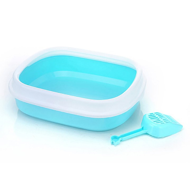 Khay cát cỡ lớn có xẻng xúc cho mèo (màu ngẫu nhiên)