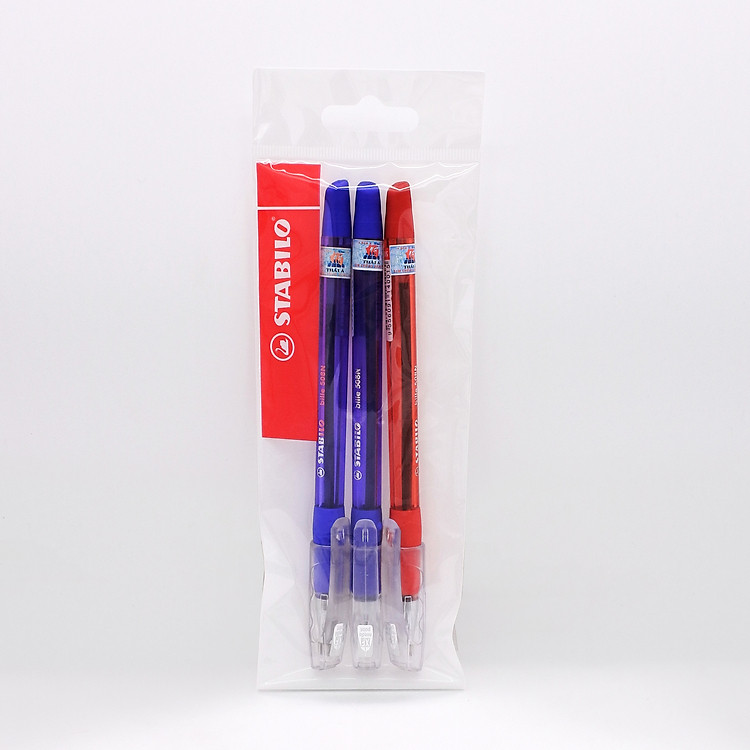 Bộ Bút Bi STABILO Bille 508N (4 chiếc) + Ruột Bút (3 chiếc)