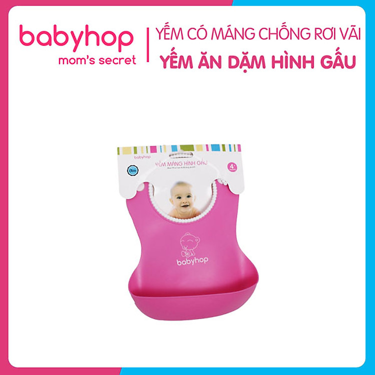 Yếm Ăn Bằng Nhựa Hình Gấu Babyhop Nm-401