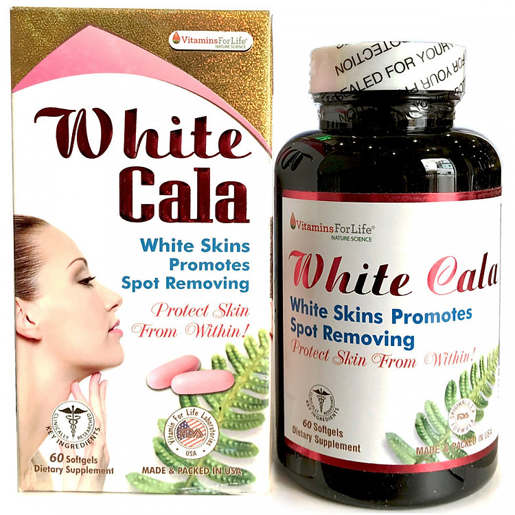 Thực phẩm chức năng Mỹ White Cala, viên uống trắng da (60 viên)