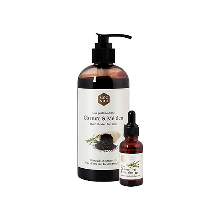 Bộ đôi Serum & Dầu gội Cỏ Mực Mộc Nhu