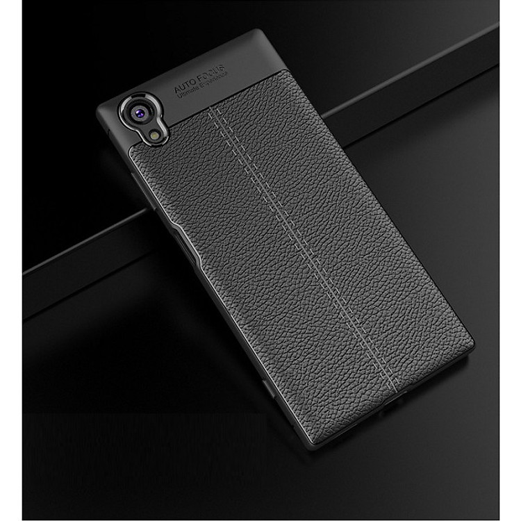 Ốp lưng silicon giả da, chống sốc chính hãng Auto Focus dành cho Sony Xperia XA1 Plus