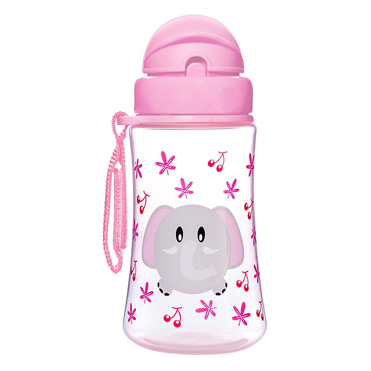 Bình Uống Nước Có Ống Hút Upass UP0090N (Hồng)