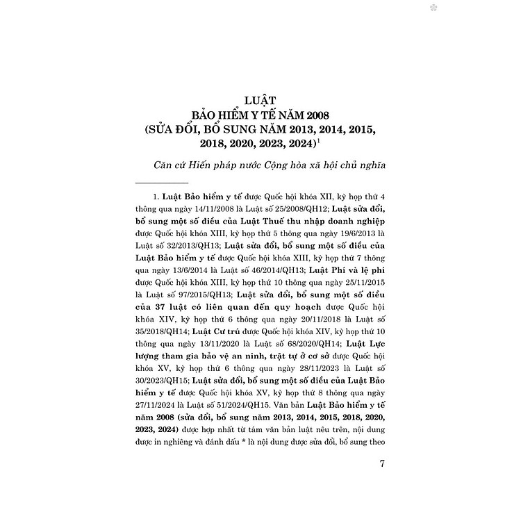 Luật Bảo Hiểm Y Tế Năm 2008 (Sửa Đổi, Bổ Sung Năm 2013, 2014, 2015, 2018, 2020, 2024) - Ảnh 5