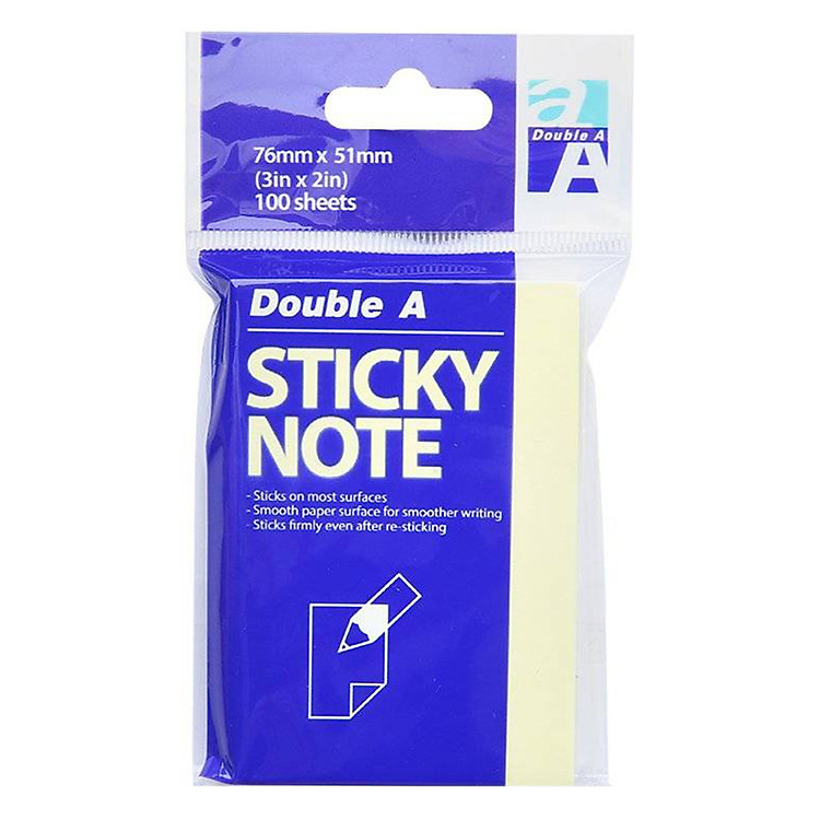 Giấy Note Double A (76x51mm) – Vàng