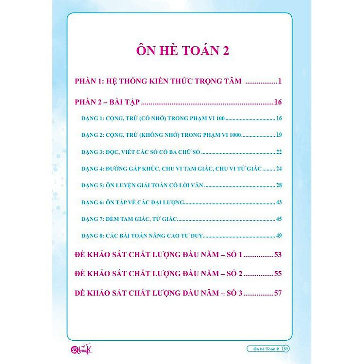 Ôn Tập Hè Toán 2 - Dành cho học sinh lớp 2 lên lớp 3 - Ảnh 2