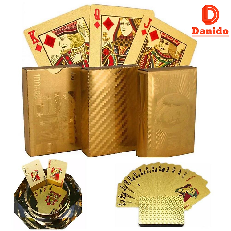 Bộ bài Poker PVC mạ vàng 24k Chính hãng Tiết kiệm - Hình ảnh 4