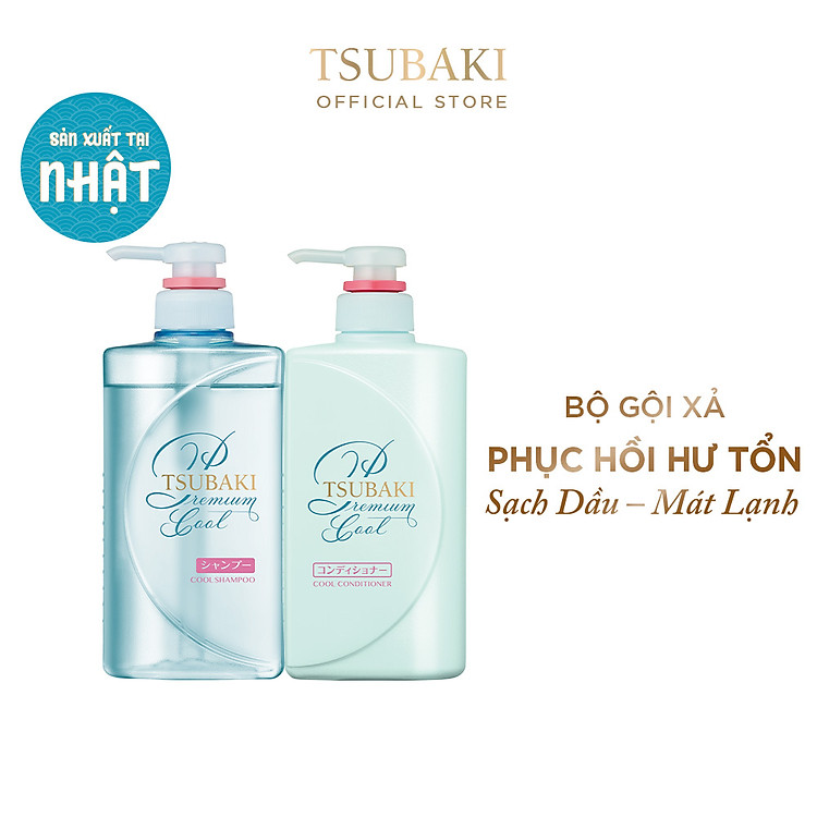 Bộ Đôi TSUBAKI Sạch Dầu Mát Lạnh (490ml/chai)