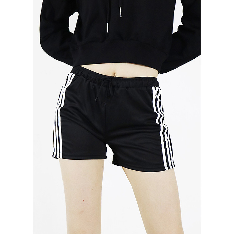Quần Short Thun Nữ 2 Sọc
