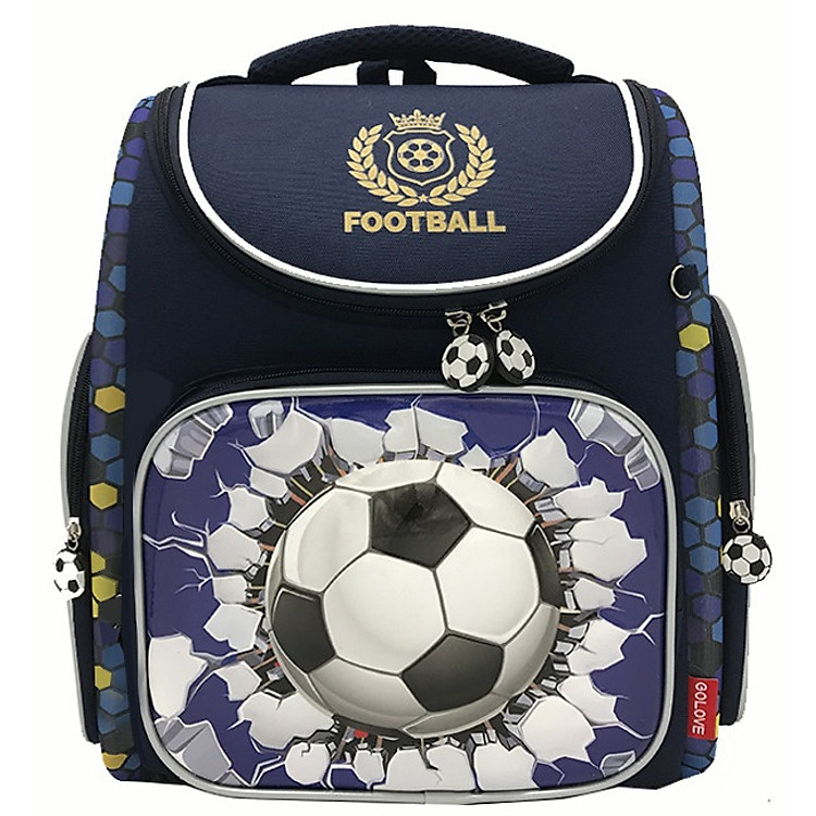 Balo Chống Gù Lưng Dạng Hộp Cho Học Sinh Hình Bóng Đá