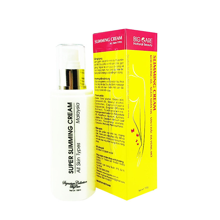 Kem Tan Mỡ Săn Chắc Da Tinh Bột Nghệ BigCare Slimming 2 Lớp 150g