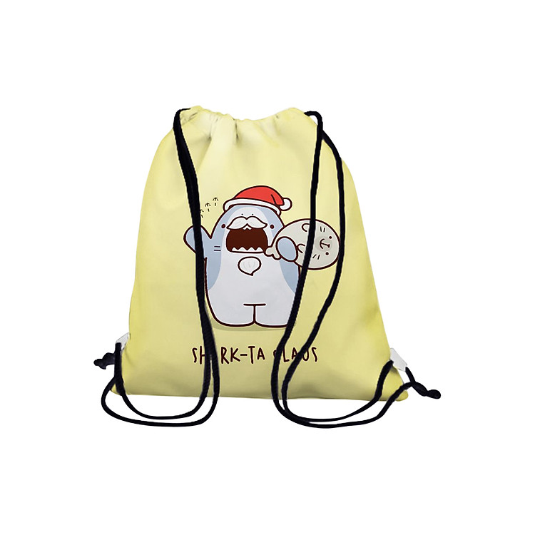 Túi Rút Unisex In Hình Cá Mập Giả Làm Ông Già Noel BDFU529