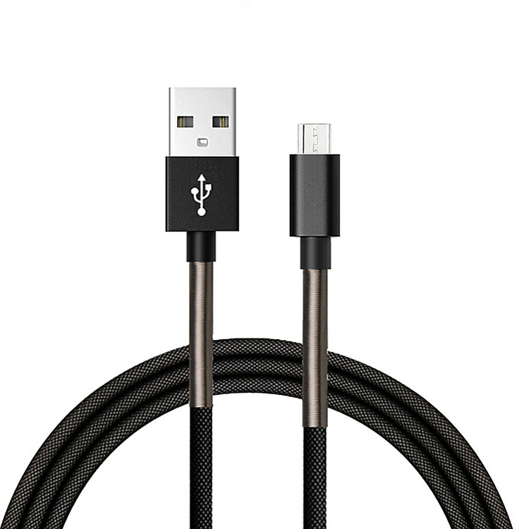 Dây Cáp Sạc Nhanh Bộc Lò Xo Chống Đứt Dài 1m Cho SAMSUNG,OPPO,VIVO,XIAOMI...Cổng Micro USB - Bagi MF100 - Hàng Chính Hãng