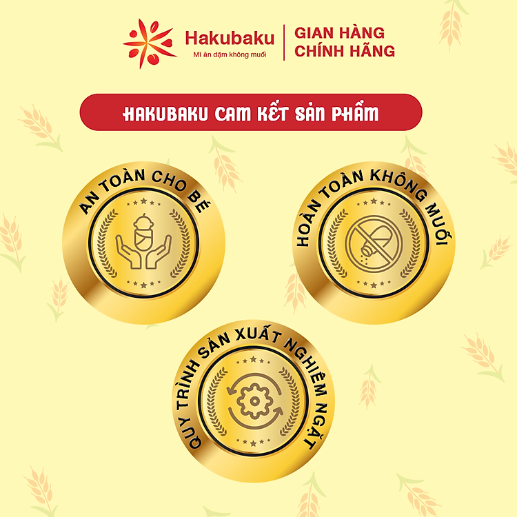 Mì ăn dặm Hakubaku vị Khoai Lang Chính hãng Giá rẻ - Hình ảnh 3