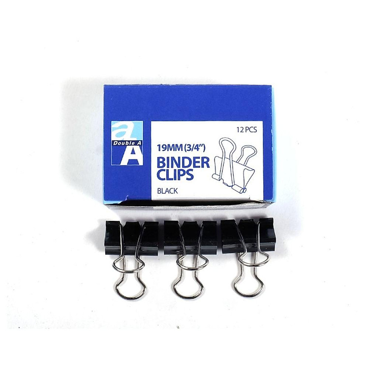 Hộp Kẹp Bướm Double A 19mm (12 chiếc)