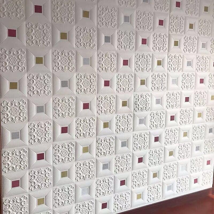 Bộ 10 tấm xốp dán tường đính decal