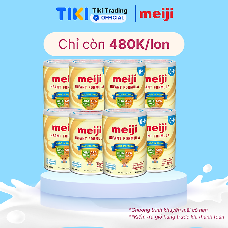 Tham Khảo tại ConCung: Thùng 8 Lon sữa Meiji 800g Hàng chuẩn , nhận ngay nhiều Ưu đãi
