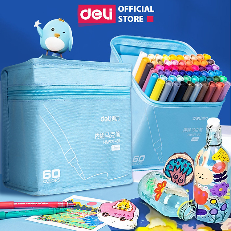 Bút Sơn Acrylic Marker Deli (Hộp 36 màu)