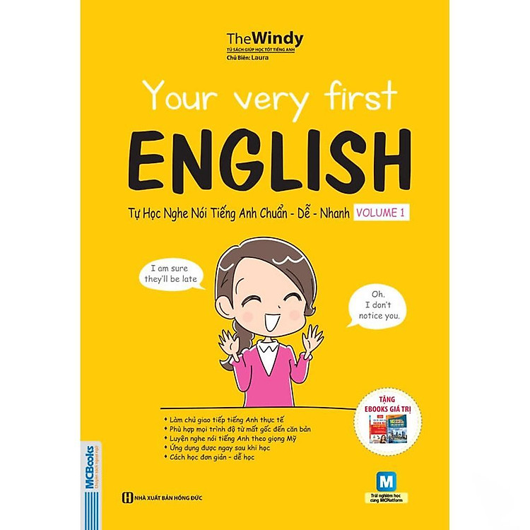 Sách - Your Very First English - Tự Học Nghe Nói Tiếng Anh Chuẩn Dễ Nhanh Volume 1 - MCBooks