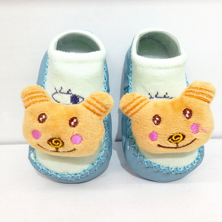 Giày (tất) hình thú 3D tập đi chống trơn trượt cho bé - Tặng kèm khẩu trang cho bé