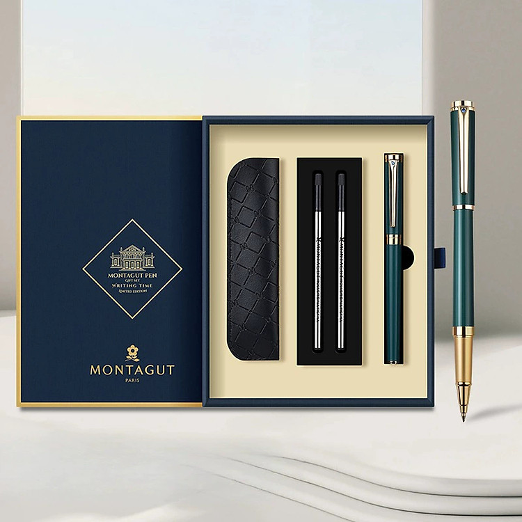Quà tặng bút ký tên Montagut Luxury 702 của Pháp -Tặng KHẮC TÊN MIỄN PHÍ + Thiệp ghi chú B217