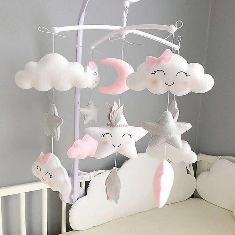 Treo nôi cho bé hình mây trắng