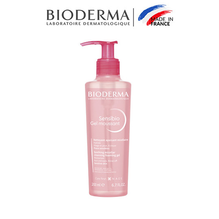 Gel rửa mặt tạo bọt cho da nhạy cảm Bioderma Sensibio Gel Moussant - 200ml