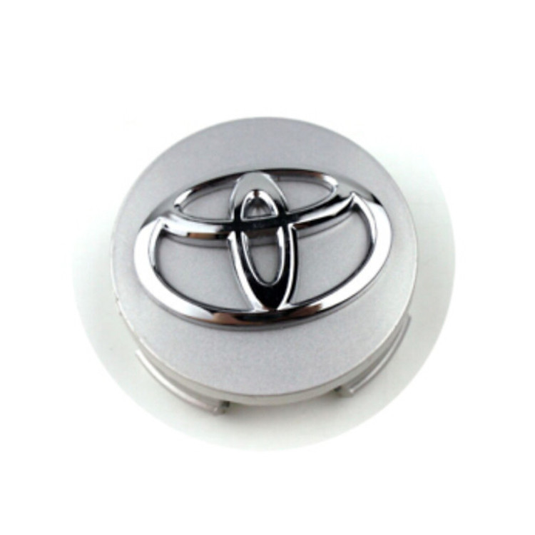 Logo chụp mâm, ốp lazang bánh xe ô tô Toyota đường kính 62mm - Nhựa ABS