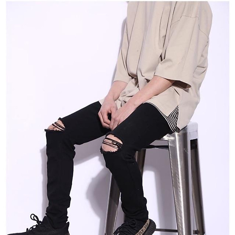 Quần jean rách gối nam đẹp