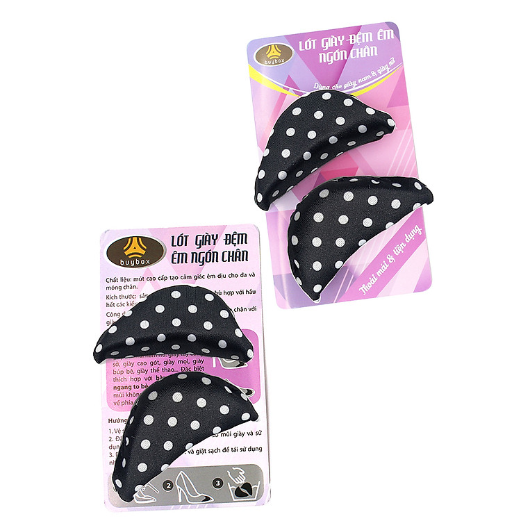 2 cặp miếng lót mũi giày bằng mút đệm êm ngón chân, giảm rộng cho giày - buybox - BBPK38