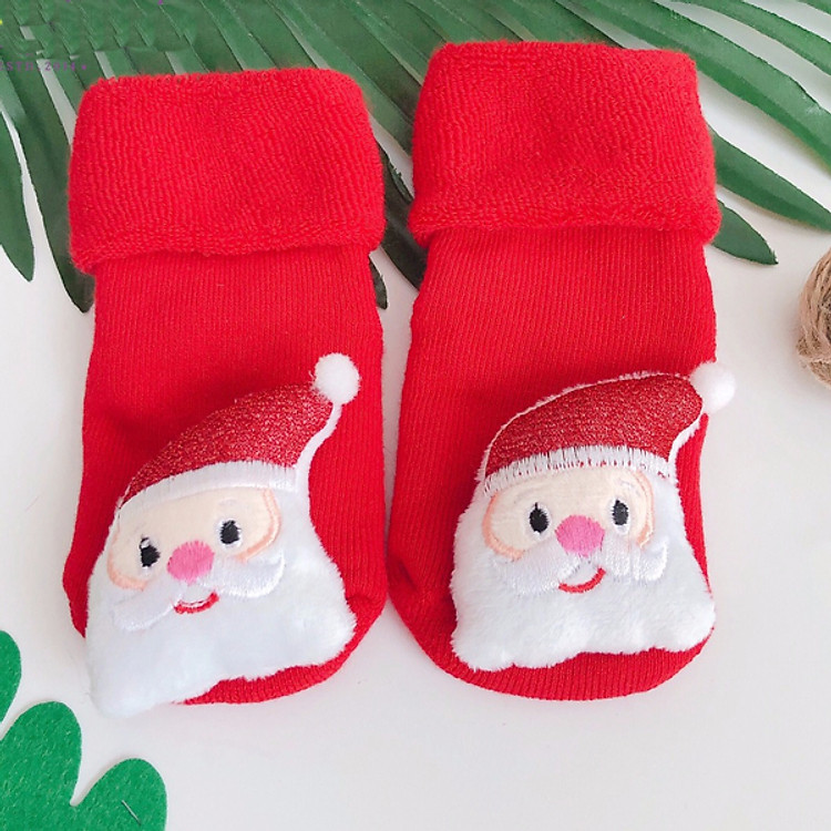 Tất chống trơn trượt cho bé hình ông già noel