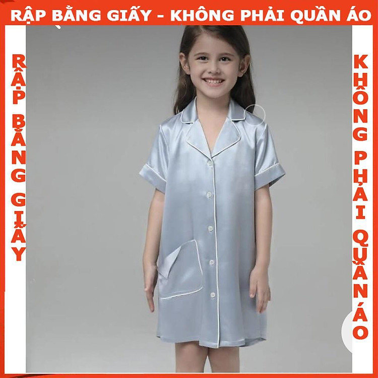 Rập giấy đầm piyama bé R456 (8 tuổi)