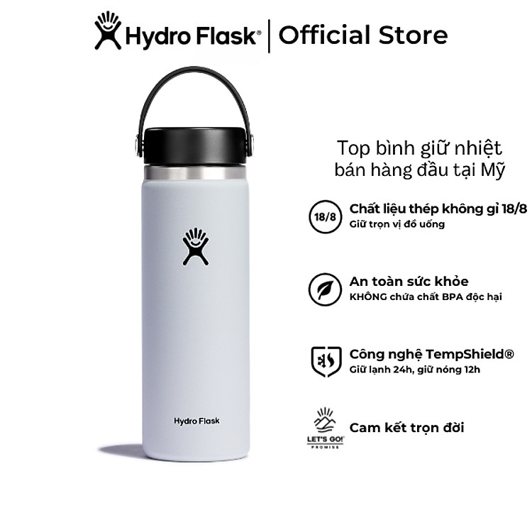 Bình giữ nhiệt Hydro Flask 20 OZ Wide Flex Cap có nắp vặn - Hàng chính hãng(Season 2024)