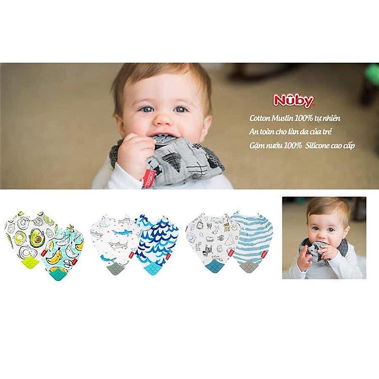 Mua Bộ 2 Yếm gặm nướu Nuby Cao Cấp Chính hãng Giá tốt - Hình ảnh 4