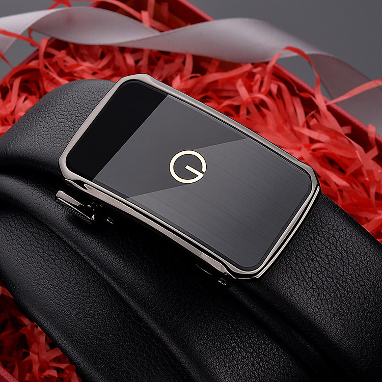 Thắt lưng nam dây nịt nam Nutushop chất liệu da bò thật khóa tự động hàng hiệu cao cấp NT291