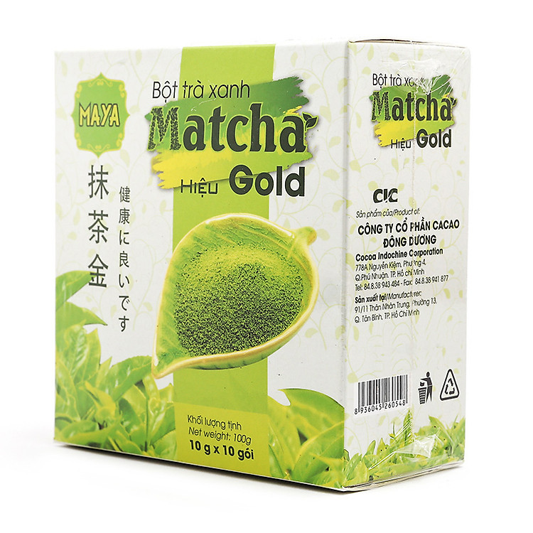 Hộp trà xanh Matcha Gold - 10 gói x 10g