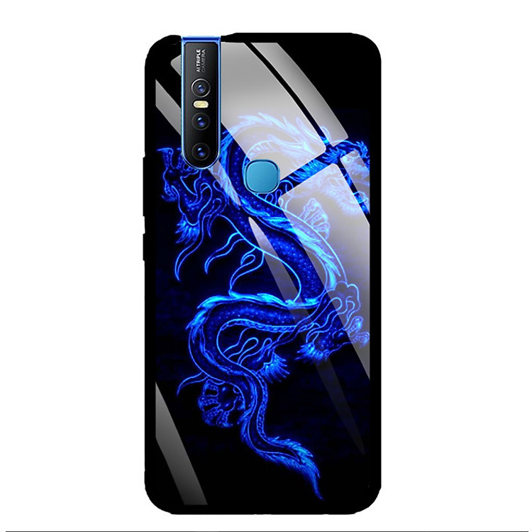 Ốp Lưng Kính Cường Lực cho điện thoại Vivo V15 - 0270 DRADON02 - Hàng Chính Hãng