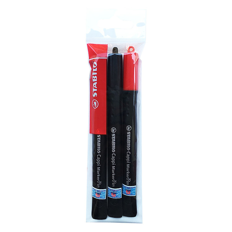 Bộ bút lông dầu STABILO Cappi MarkerPen (MK169) (3 chiếc)