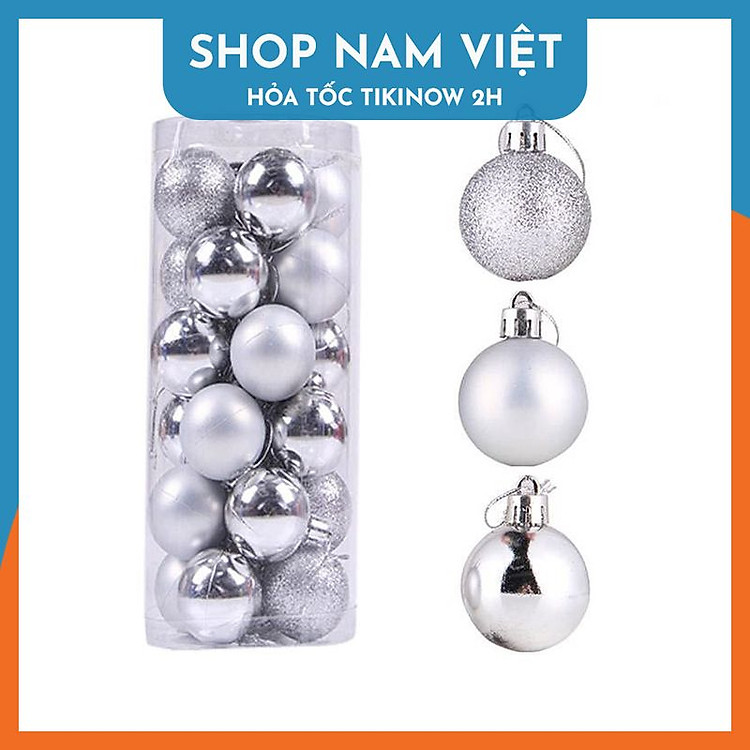 Quả Châu Trang Trí Cây Thông Giáng Sinh (4cm) - Ảnh 7