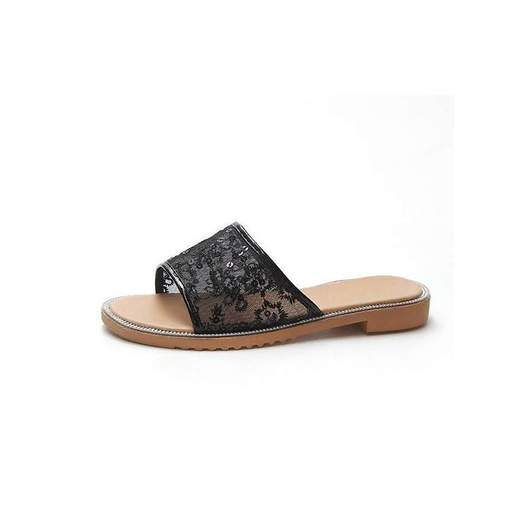 Dép Nữ Thời Trang Quai Ren Nữ Tính 3Fashion - MSP 3144 - Đen