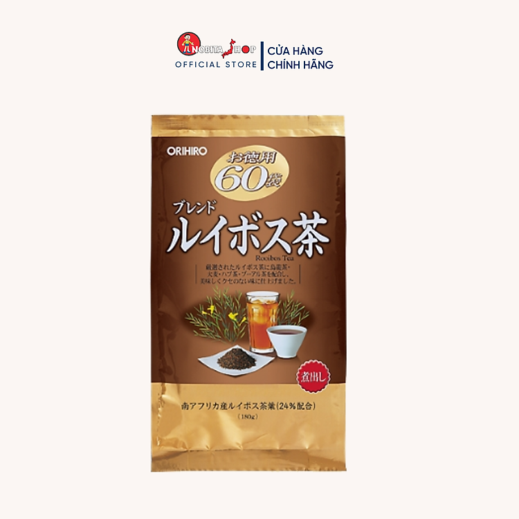 Hồng trà Nam Phi Orihiro Nhật Bản hỗ trợ phòng ngừa bệnh tim mạch, đái tháo đường, 60 gói/túi