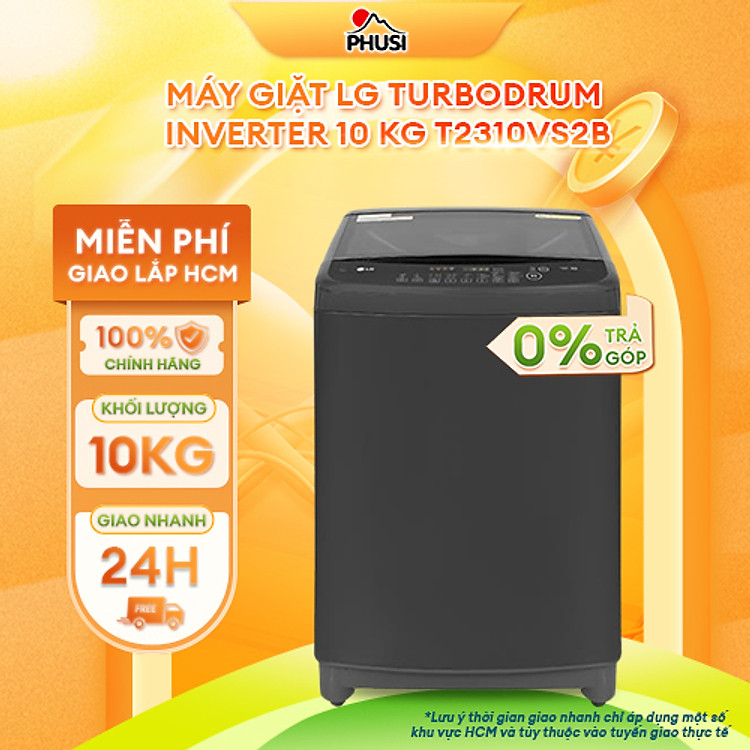 Máy giặt LG TurboDrum Inverter 10 kg T2310VS2B - Hàng Chính Hãng