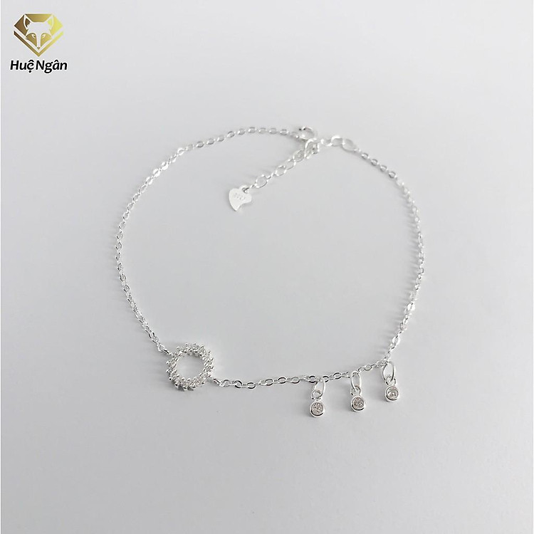 Lắc chân bạc Ý 925 Huệ Ngân - Circle in Love RYBJ50109